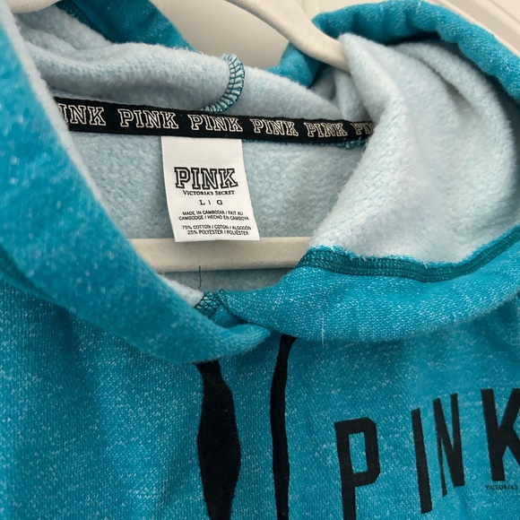 Victorias Secret PINK Blue Hoodie Sweatshirt - Picture 3 of 3